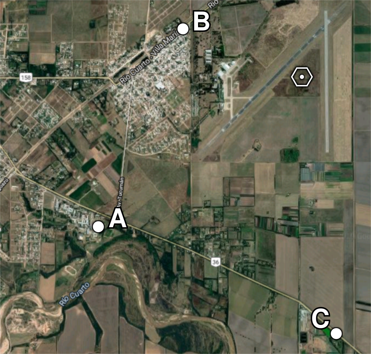 Map of locations