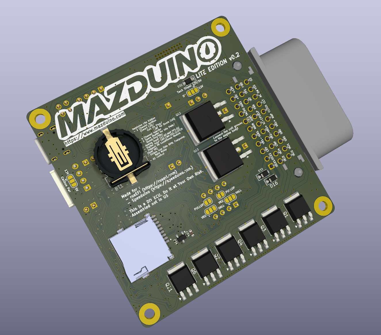 Mazduino Lite v0.2 Bottom