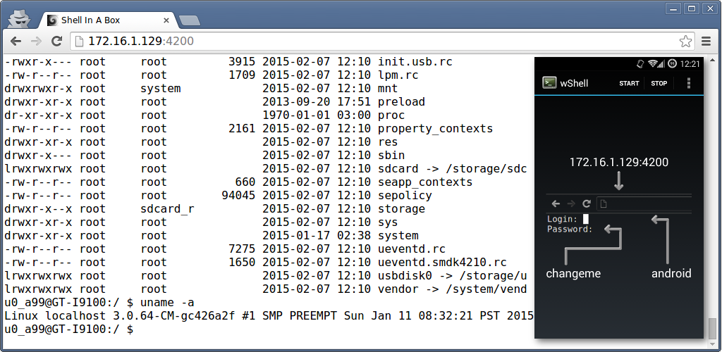 wShell for Android