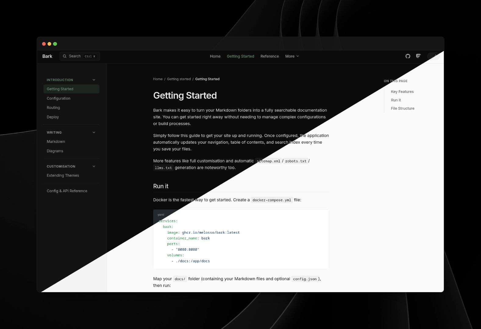 Screenshot of Bark