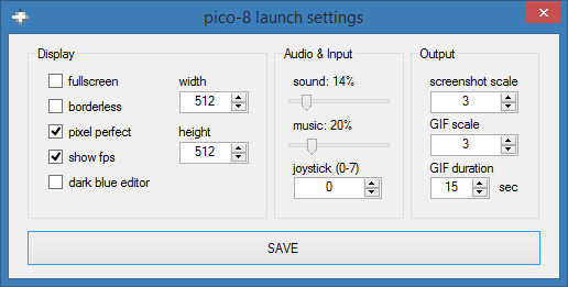 pico-8 launch parameters pico-8 launch parameters