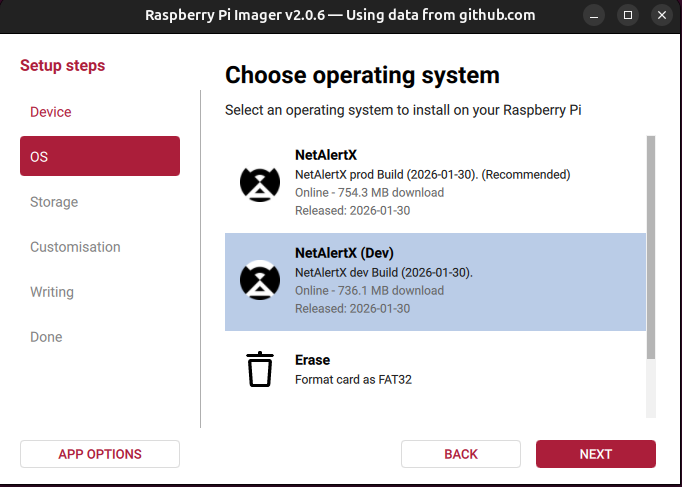 Raspberry Pi Imager v2 Wizard