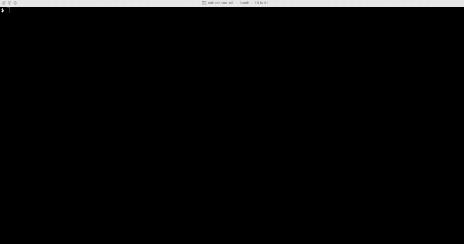 Coherence CLI Demo Coherence Demo