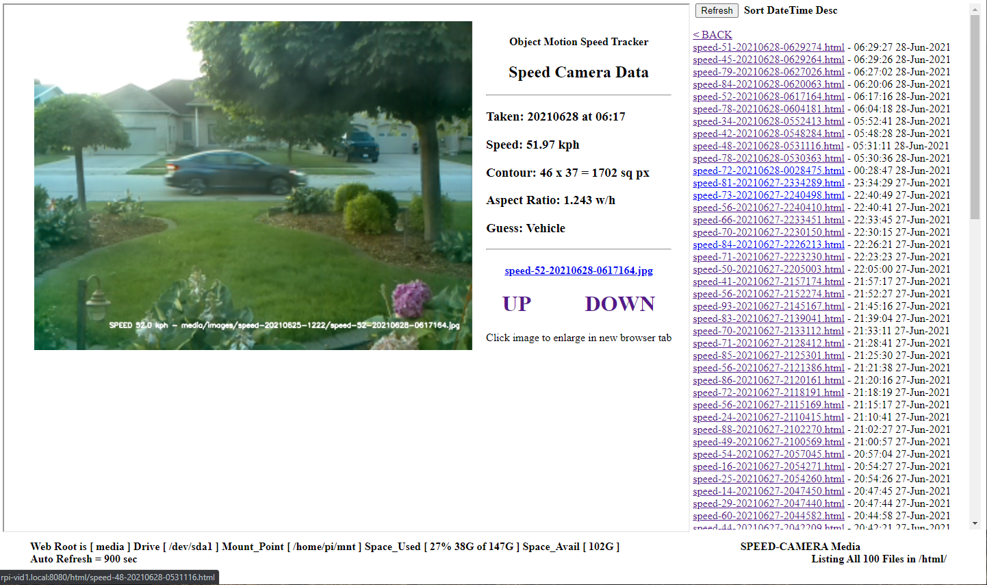 Speed Camera HTML Folder Web Page