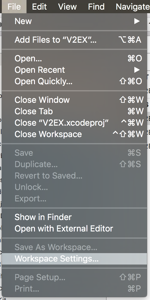 File menu File menu