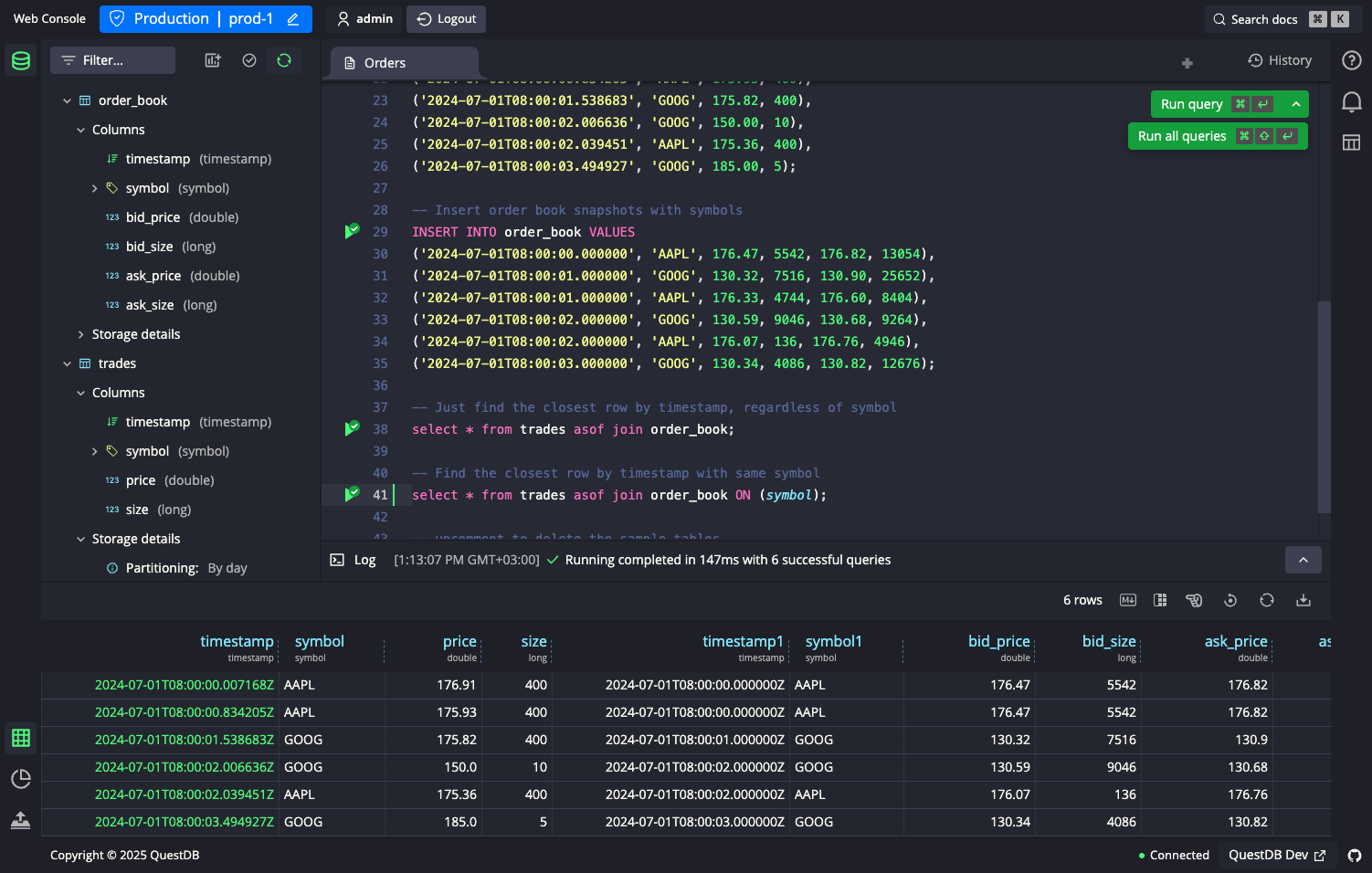 Banner with illustration of QuestDB, the open source time series database
