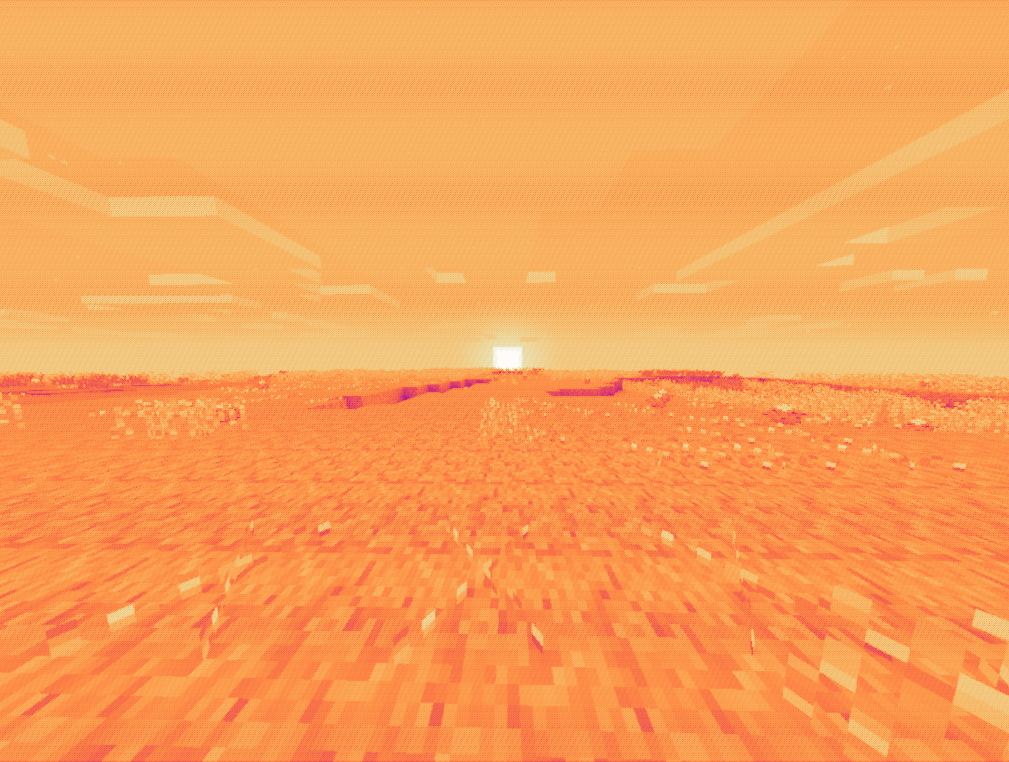 Resulting Audacity spectrogram for a Minecraft screenshot