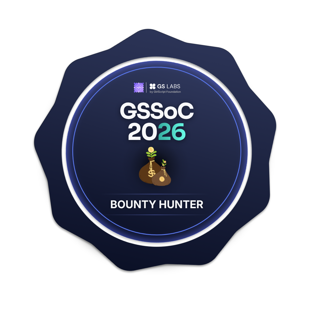 GSSoC Bounty Hunter Badge