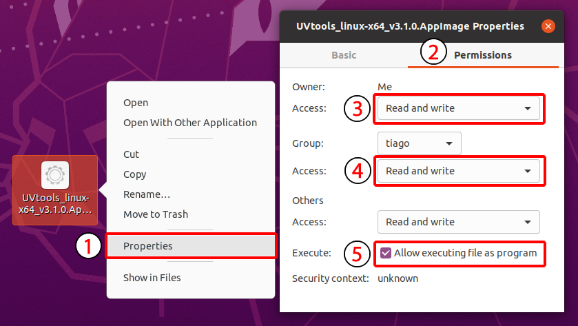 AppImage permissions