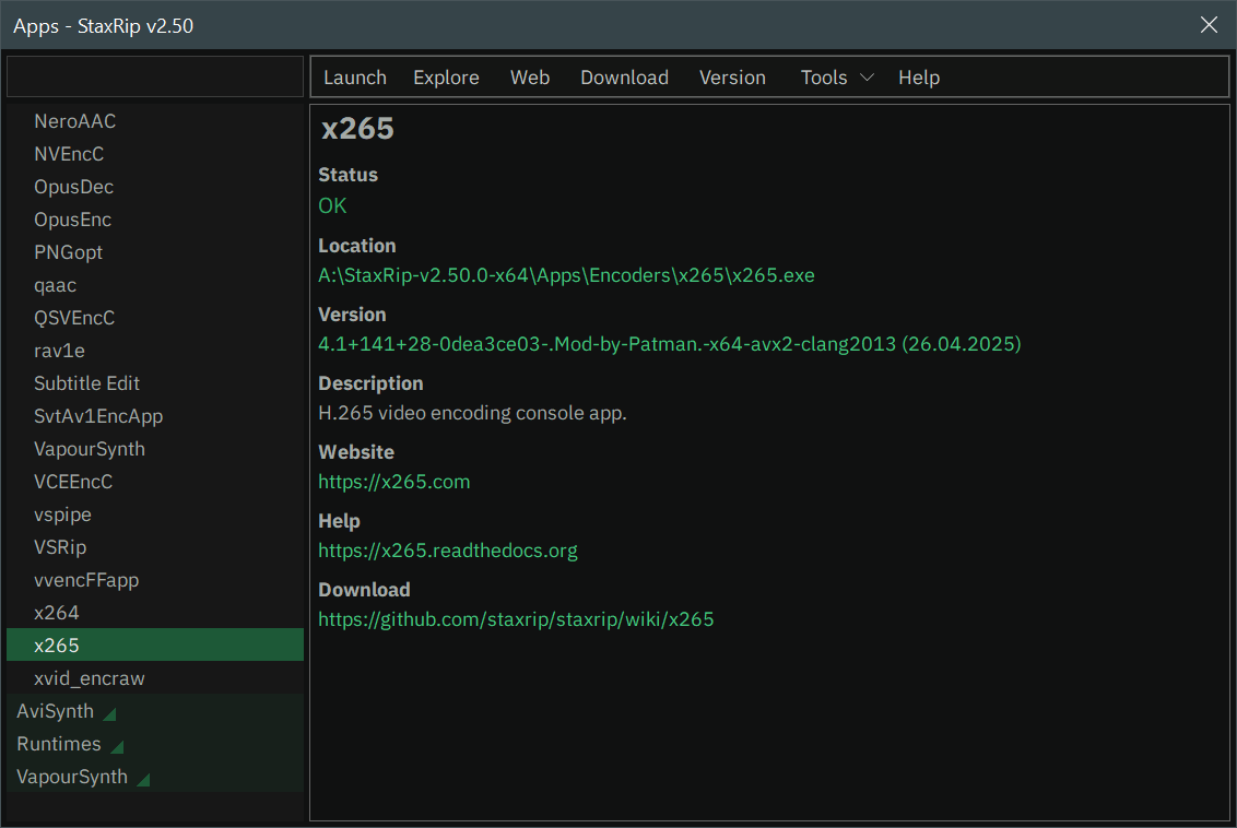 x265 Options