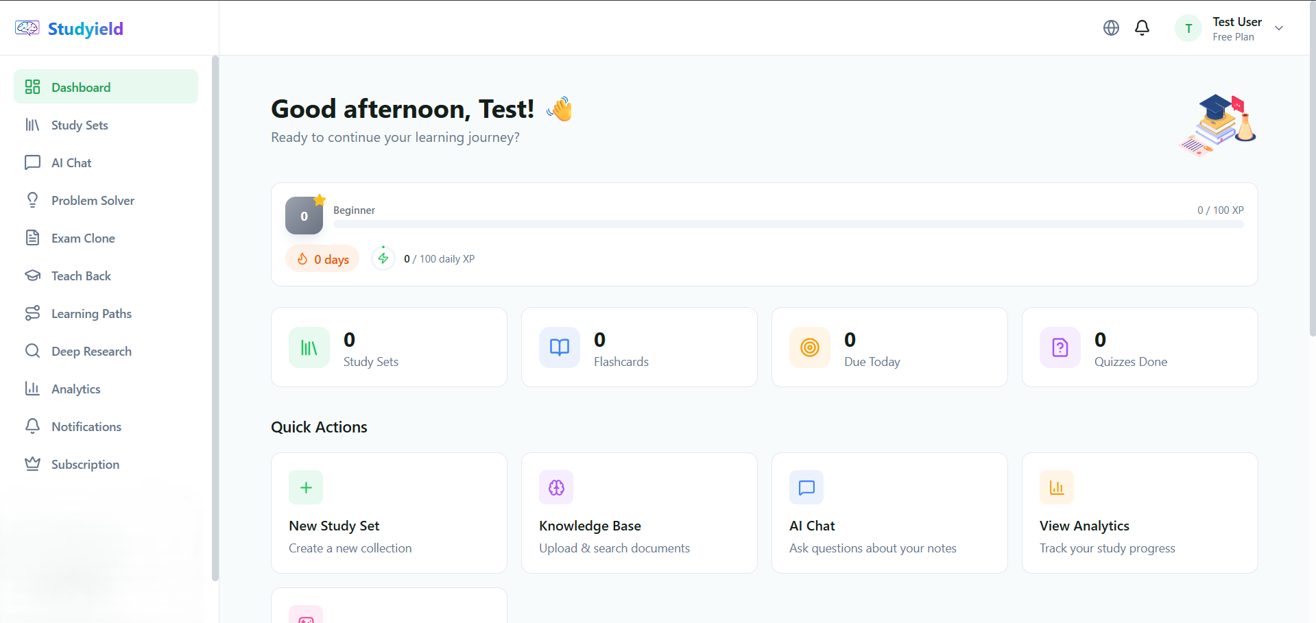 Studyield Dashboard
