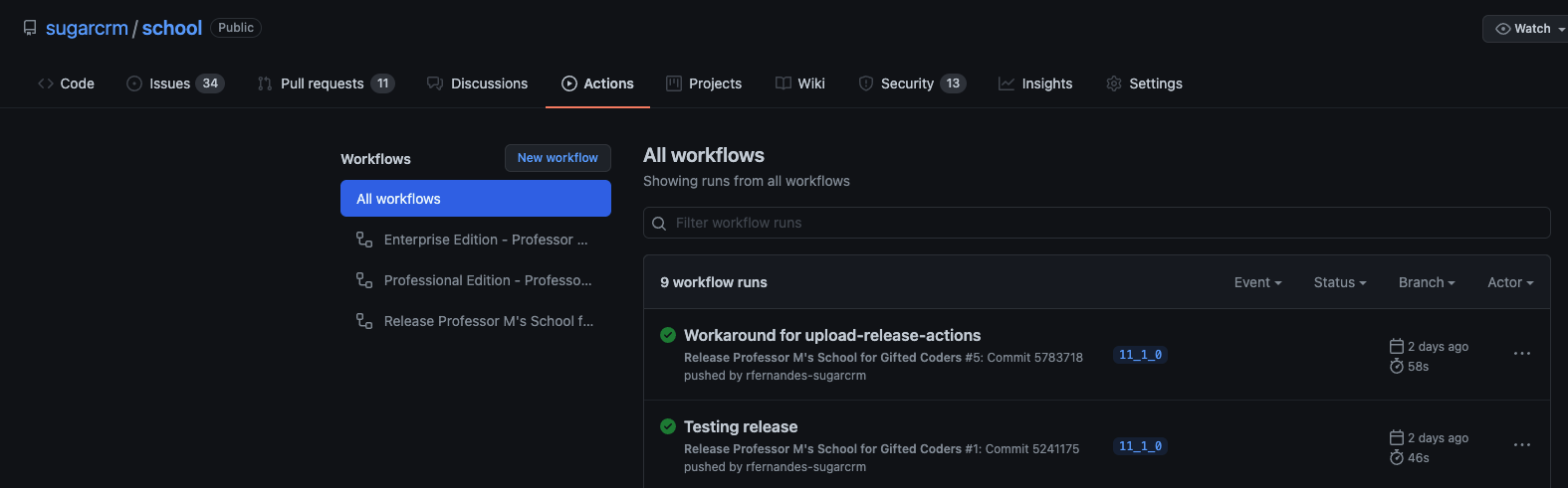 All Workflows