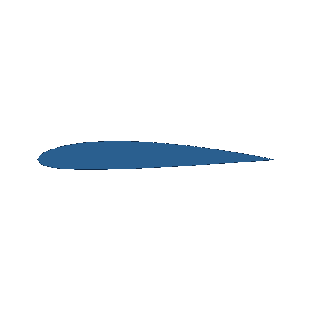 a side view of an airfoil