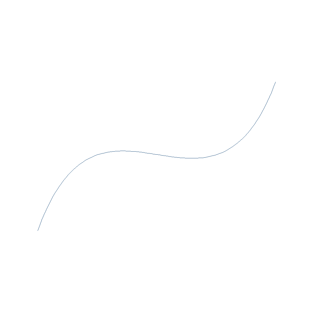 top down view of a bezier curve
