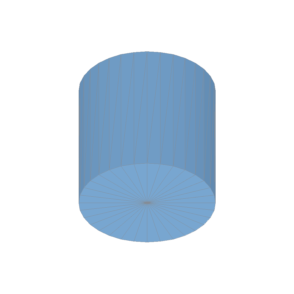 an angled view of a cylinder