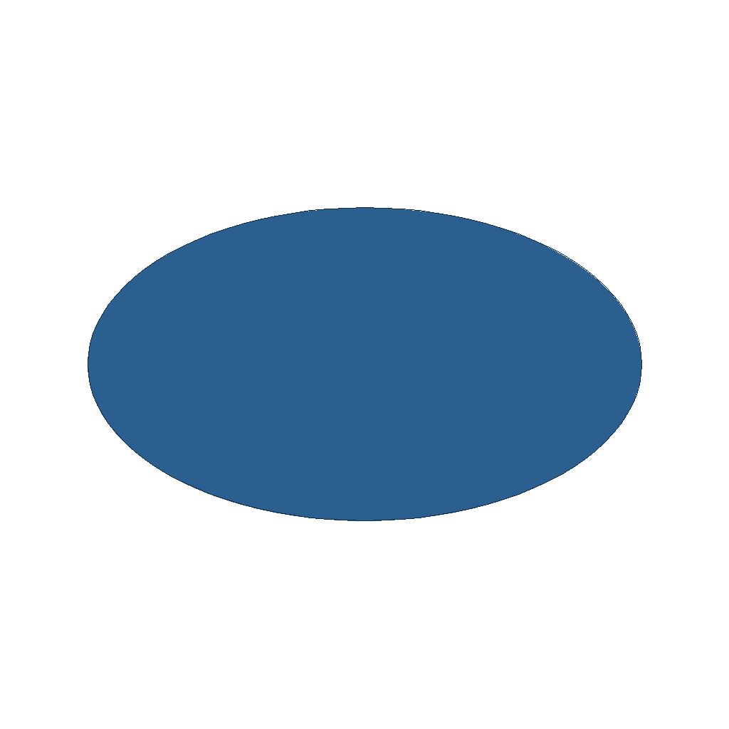 top down view of an ellipse