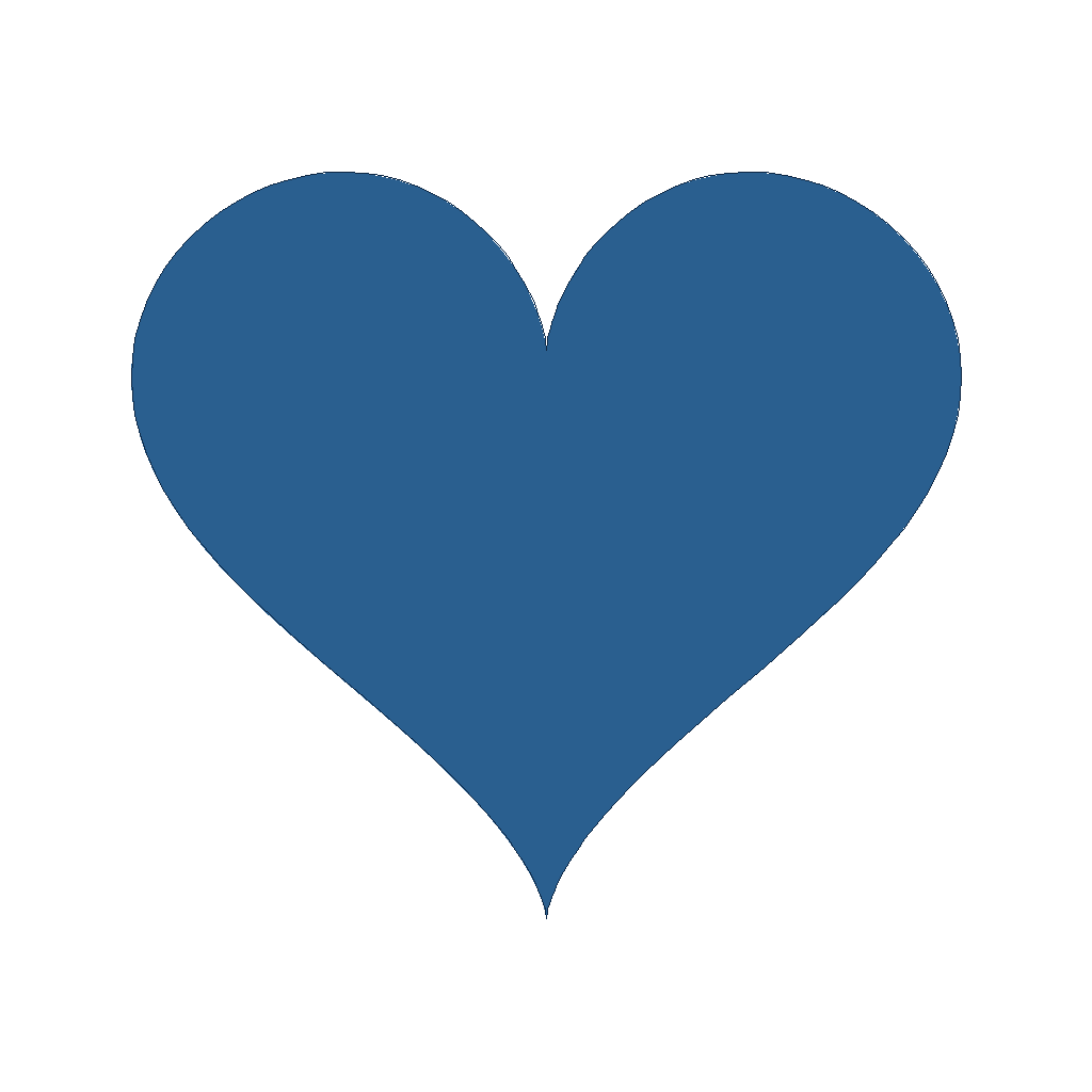 top down view of a cartune heart
