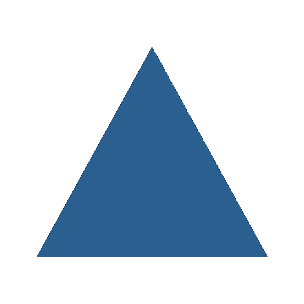 top down view of a triangle