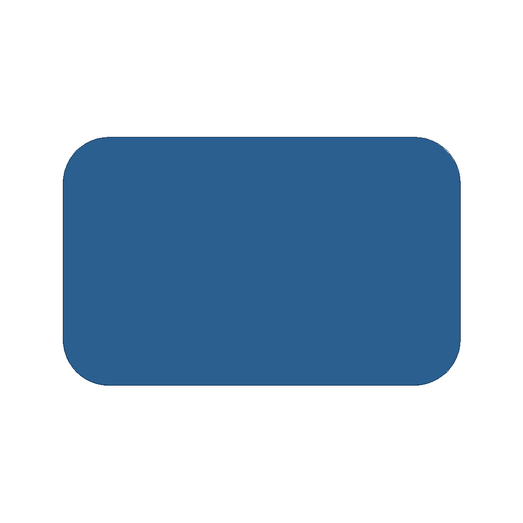 top down view of a rectangle with rounded corners
