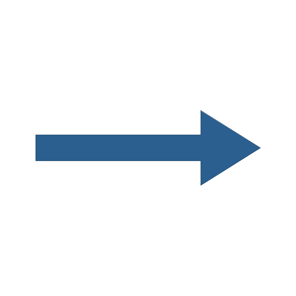 top down view of a 2D arrow