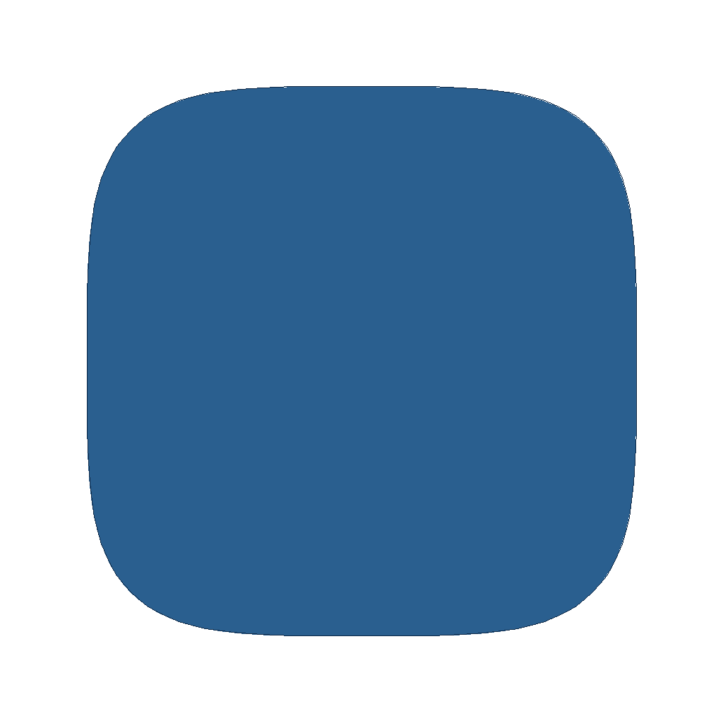 top down view of a squircle