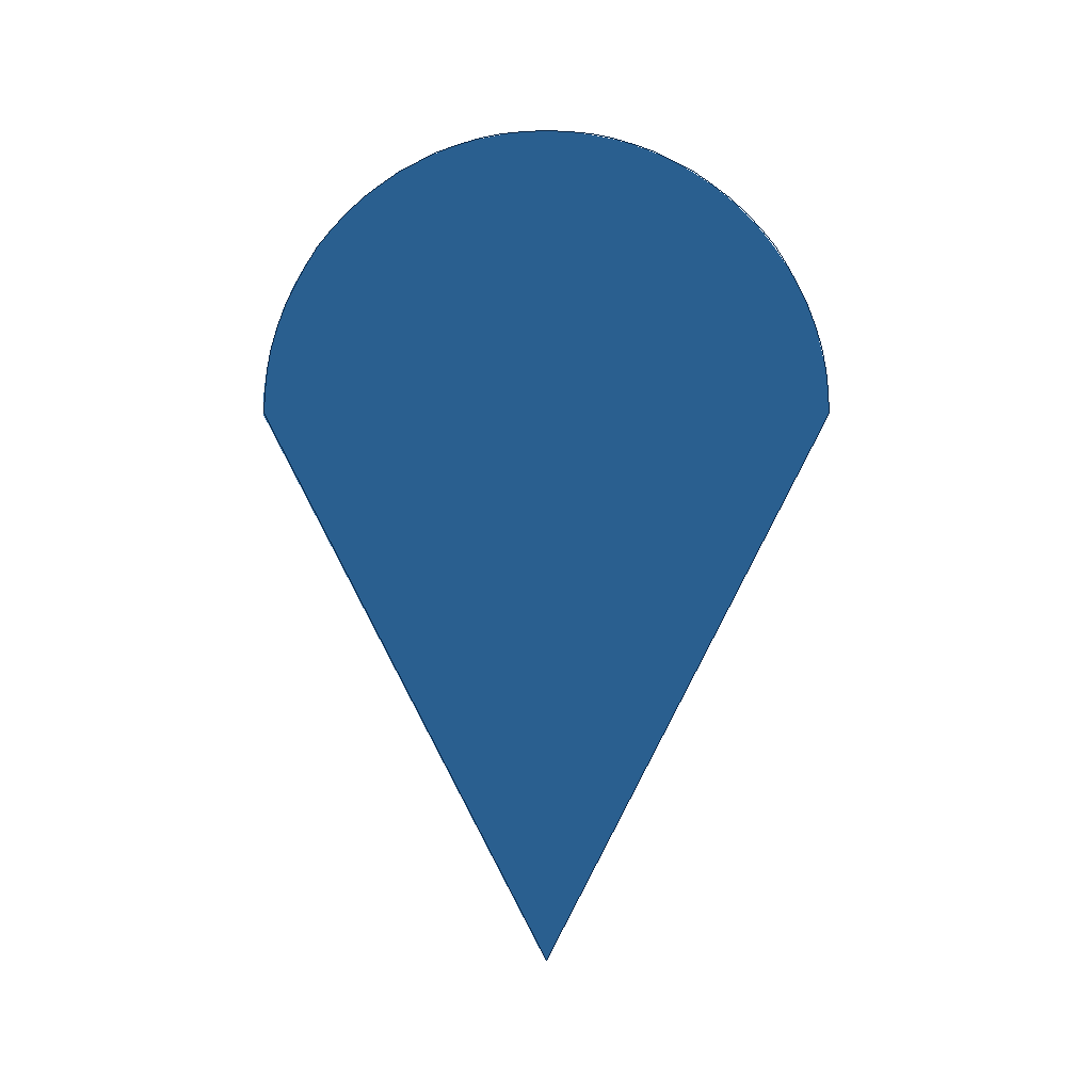 top down view of a teardrop