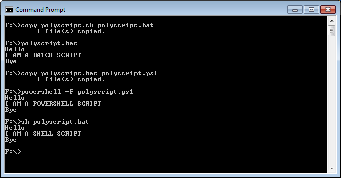 Polyscript on Windows