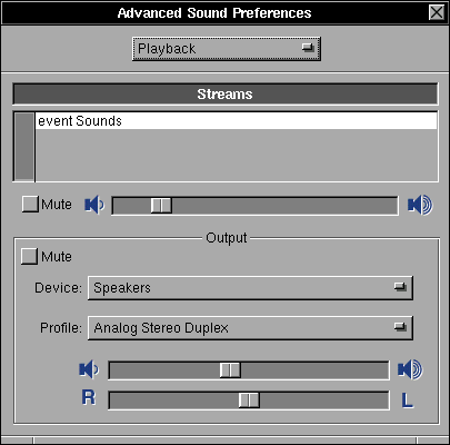 PulseAudio Mixer