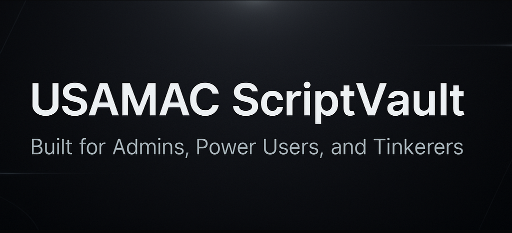 USAMAC ScriptVault Banner