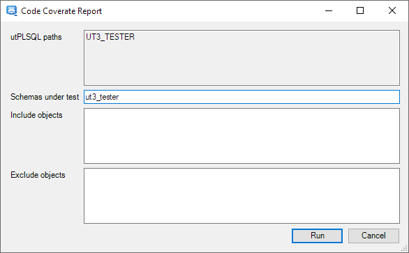 Code Coverage Diaog