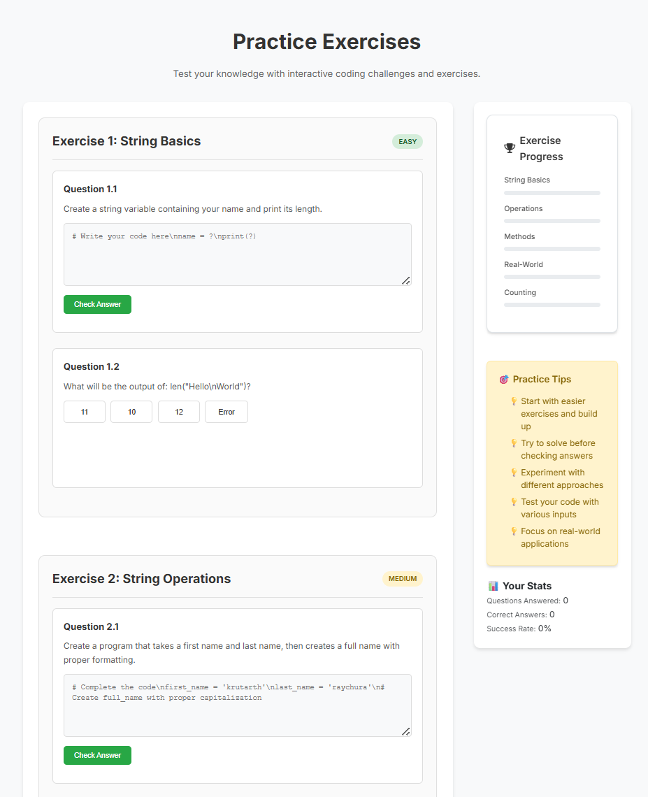 Practice Exercises