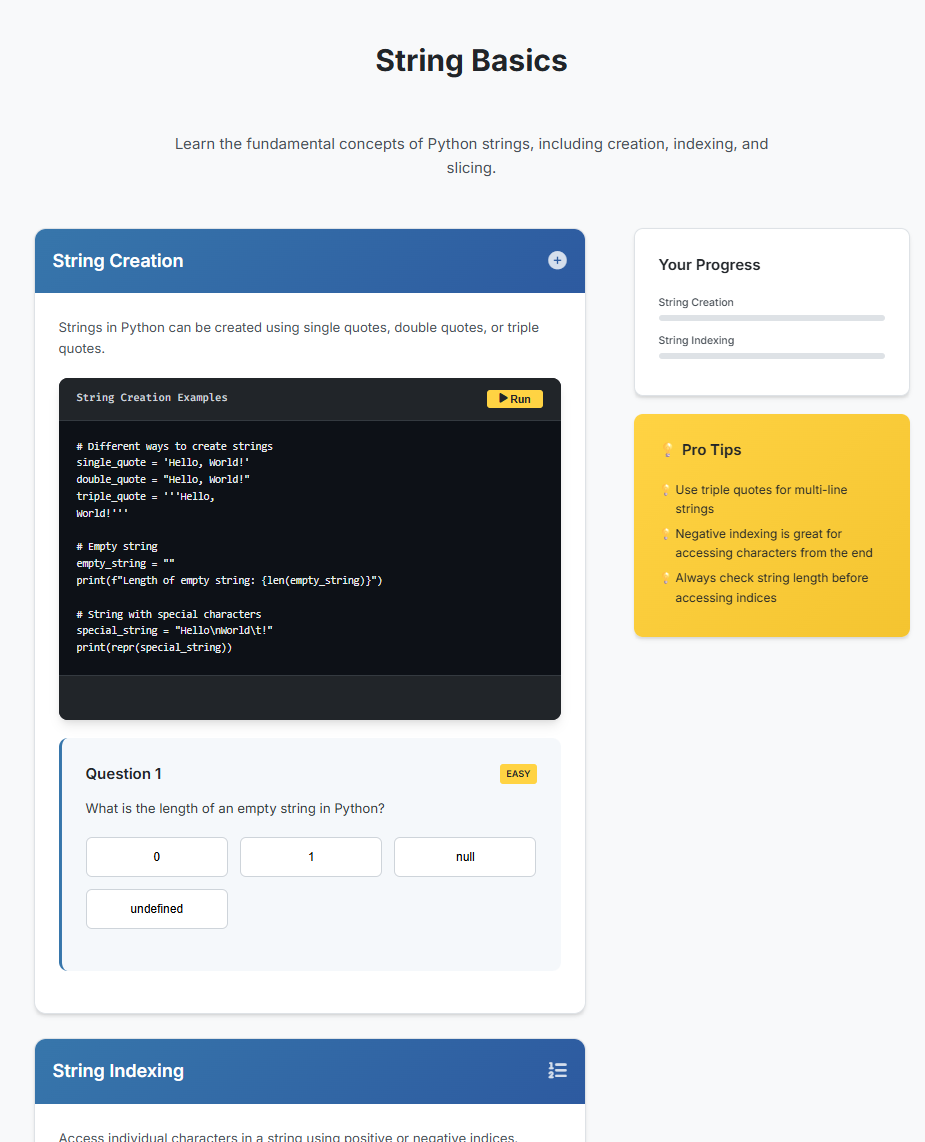 String Basics