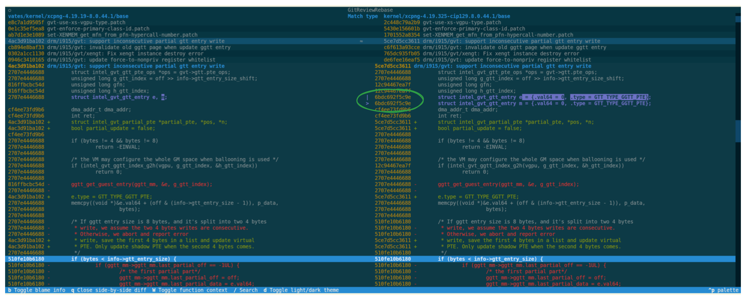 git-review-rebase diff blame view git-review-rebase diff blame view