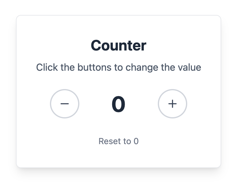 Screenshot of Counter Component