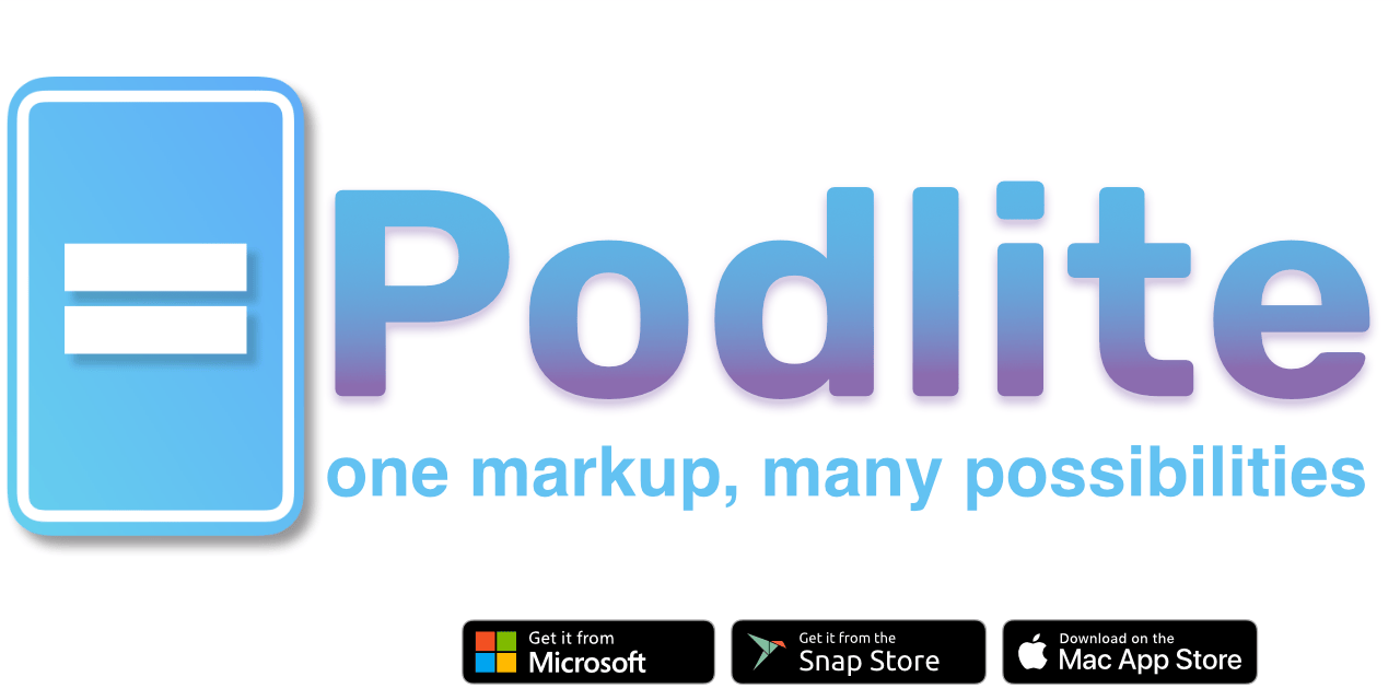 Podlite - open-source pod6 markup language editor