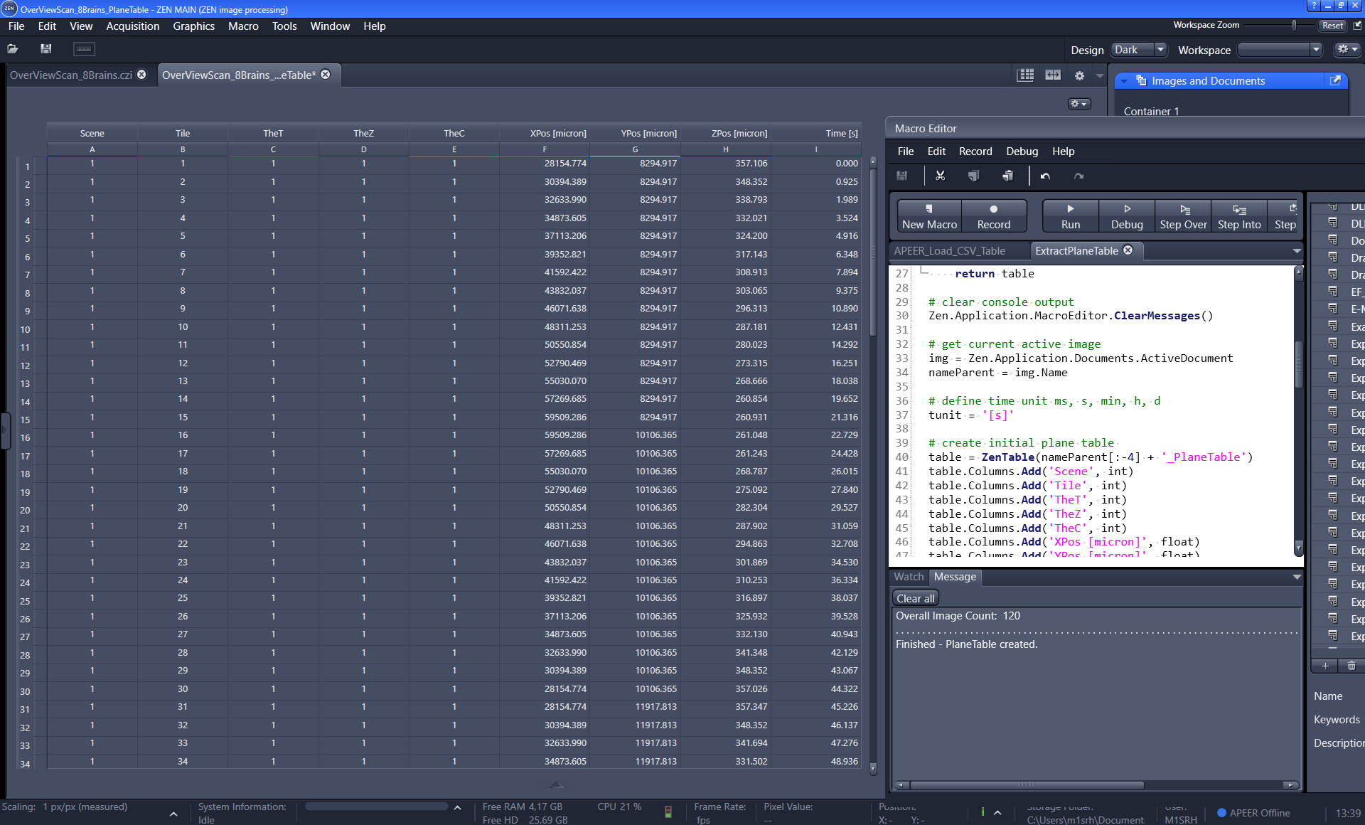 Screenshot of GUI