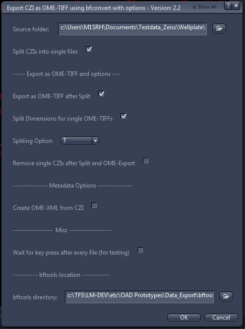 Screenshot of GUI