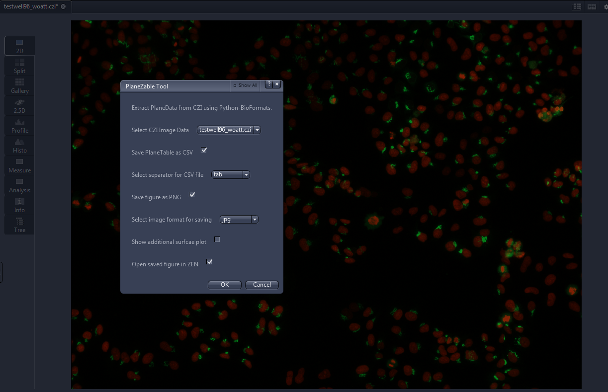 Screenshot of ZEN Blue with showing the tool UI