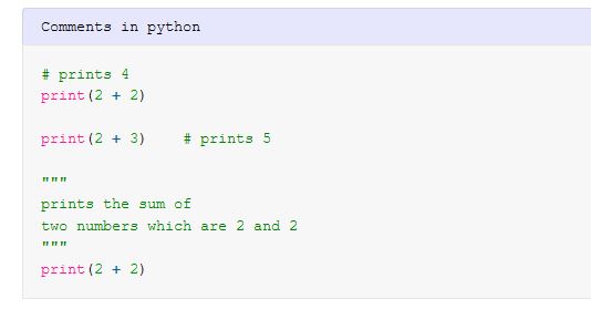 Python comments