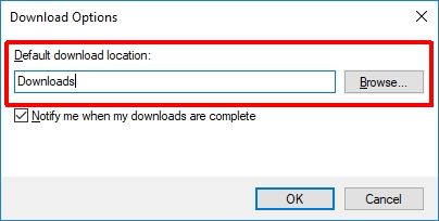 download options