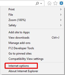 Microsoft Internet Explorer Setting