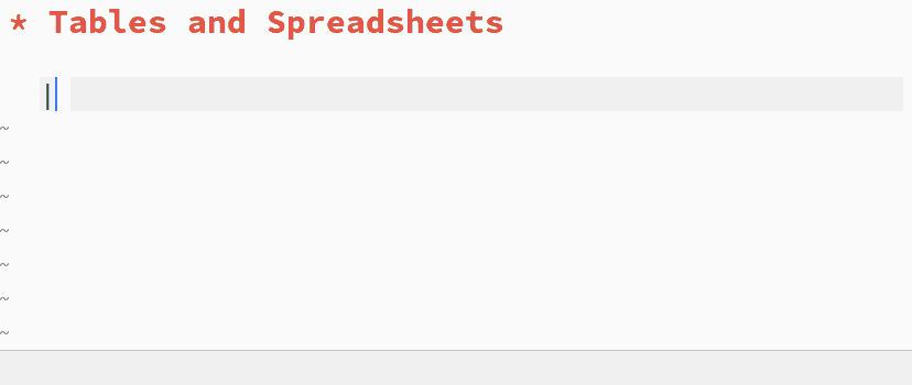 Manipulating tables with Org, moving cells/rows and executing formulas