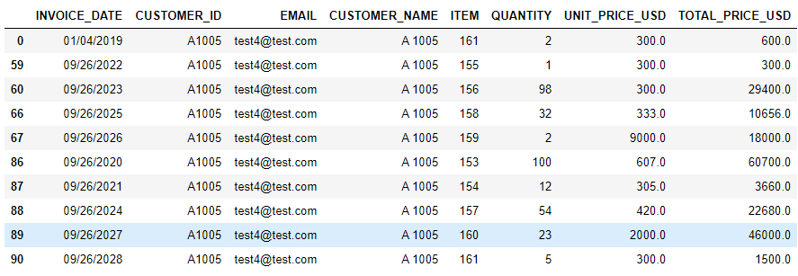 Excel file view