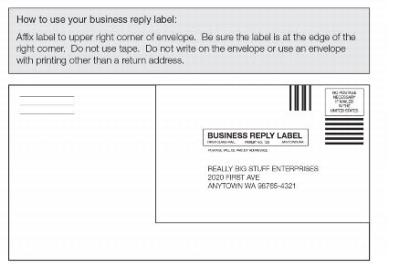 Exhibit 1.4.9 Instructions for Affixing Business Reply Label Exhibit 1.4.9 Instructions for Affixing Business Reply Label