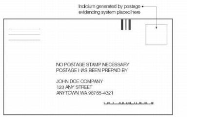 Prepaid (Metered) Reply Mail address side example Prepaid (Metered) Reply Mail address side example