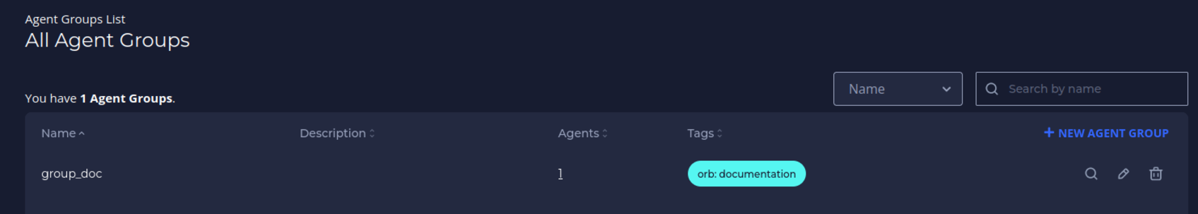 Agent Group List