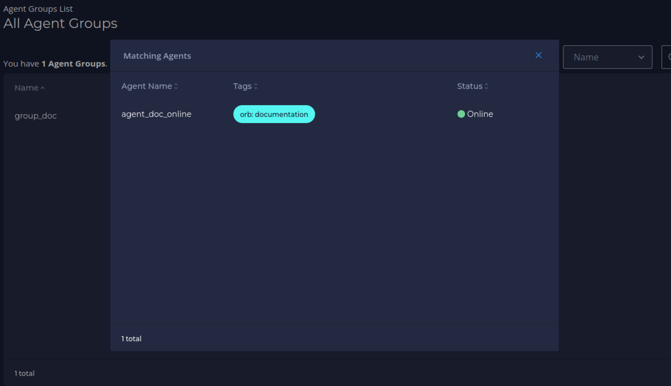Group Matching Agents Detail