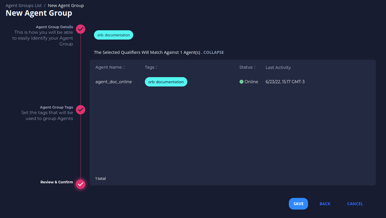 Group Matching Agents