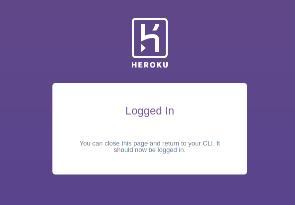 Форма для входа на Heroku