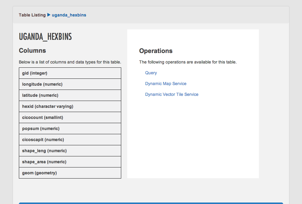 Table List Screen alt text